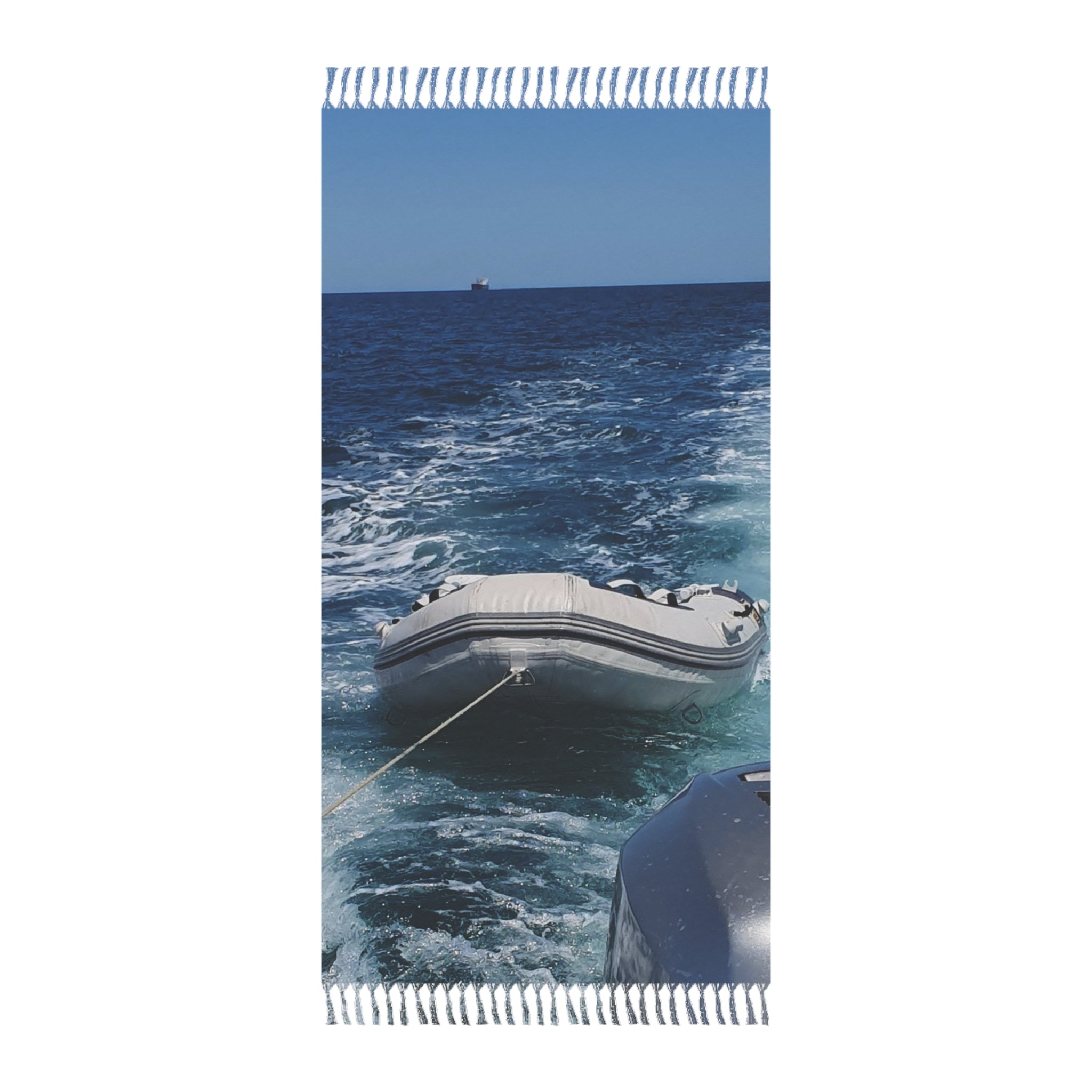 Boat Theme Beach Throw - Boho Beach Towel - Nautical Vibes for Summer Pool Days
